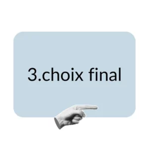 Étape représentant le choix final d'un conférencier