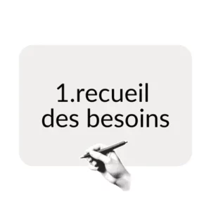 Étape représentant le recueil des besoins d'un client pour une demande de conférence avec Meilleurs conférenciers