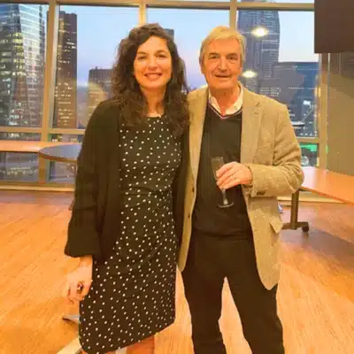 Caroline de la Mardière avec le conférencier Jean Claude Ellena